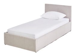 Hygena Lavendon Single Ottoman Bed Frame - Latte